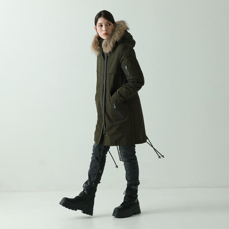 新品タグ付 インナーダウン ファーフード付モッズコート トレンチ