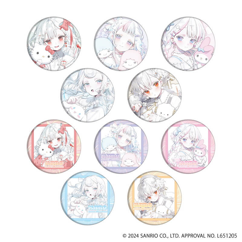 夏炉×サンリオキャラクターズ｜缶バッジ「夏炉×サンリオキャラクターズ