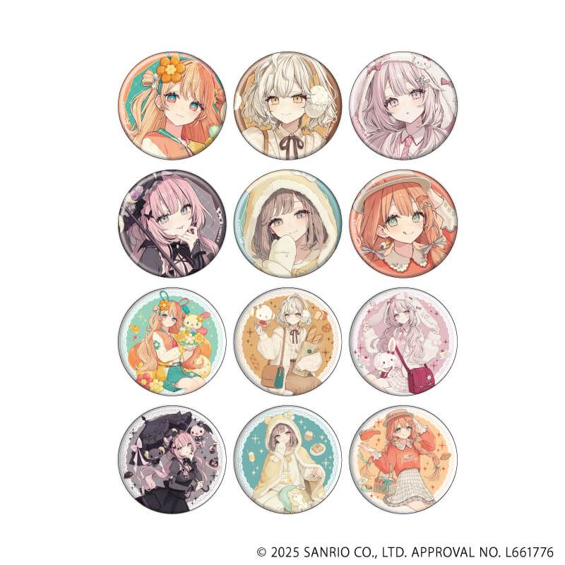 赤倉×サンリオキャラクターズ｜缶バッジ「赤倉×サンリオキャラクターズ