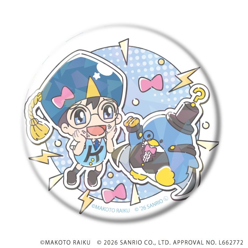 金色のガッシュ!!×サンリオキャラクターズ｜ホログラム缶バッジ(57mm