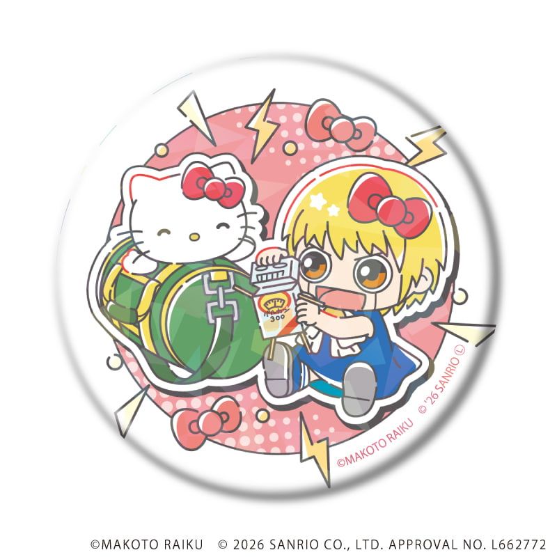 金色のガッシュ!!×サンリオキャラクターズ｜ホログラム缶バッジ(57mm