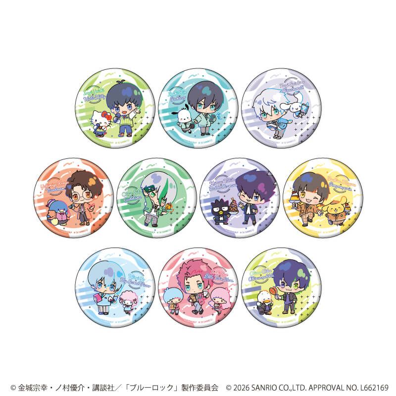 TVアニメ『ブルーロック』×サンリオキャラクターズ｜缶バッジ「TV
