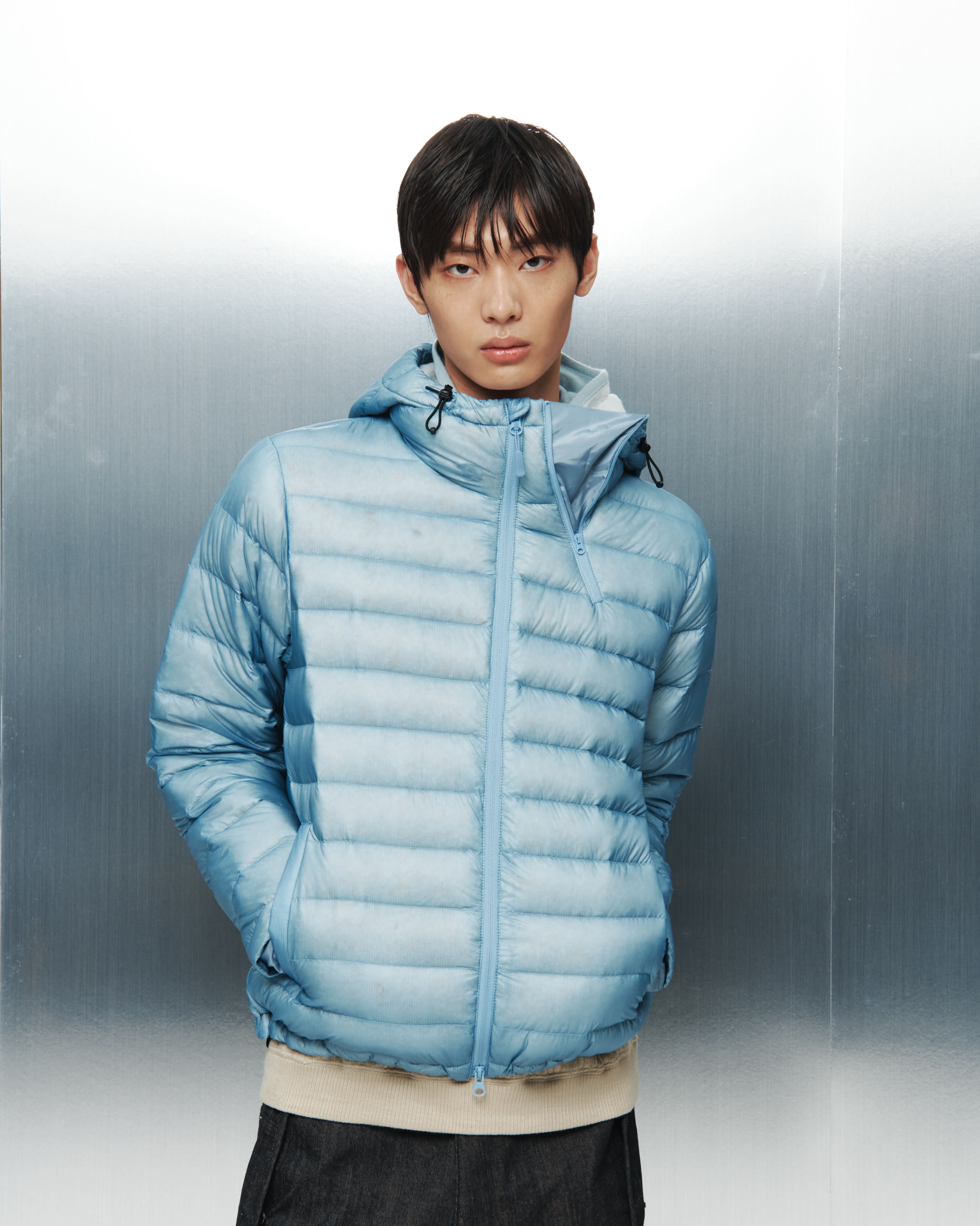 SUFFIX PUFFER JACKET [SKY BLUE]_24FW | SAN SAN GEAR