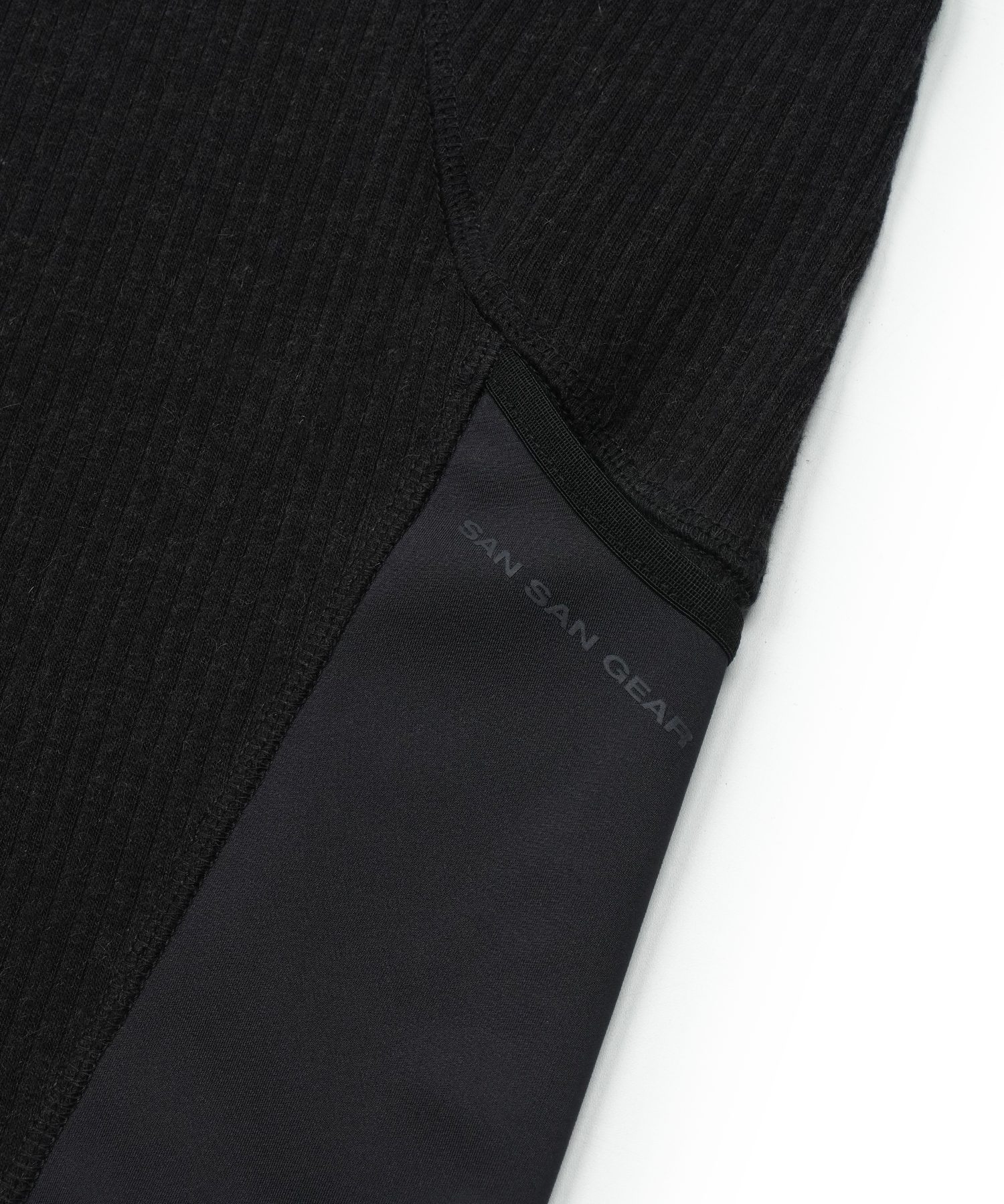 RIBBED LONG SLEEVES [BLACK] | SAN SAN GEAR