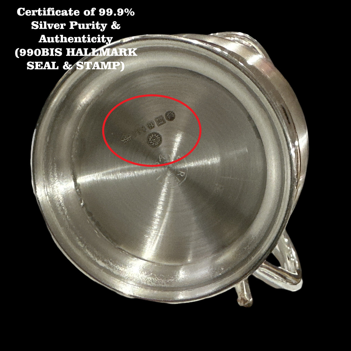 999 Pure Silver Hallmarked Water Pitcher (Jug) - Style#01