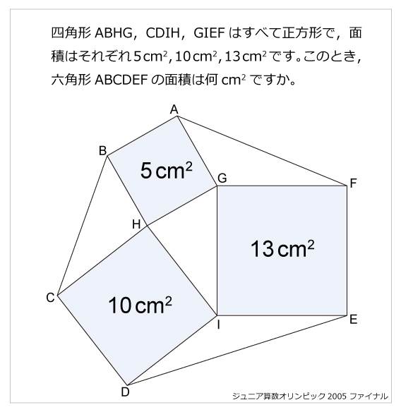 2005年ジュニア-ファイナル（算数オリンピック）2005年ジュニア