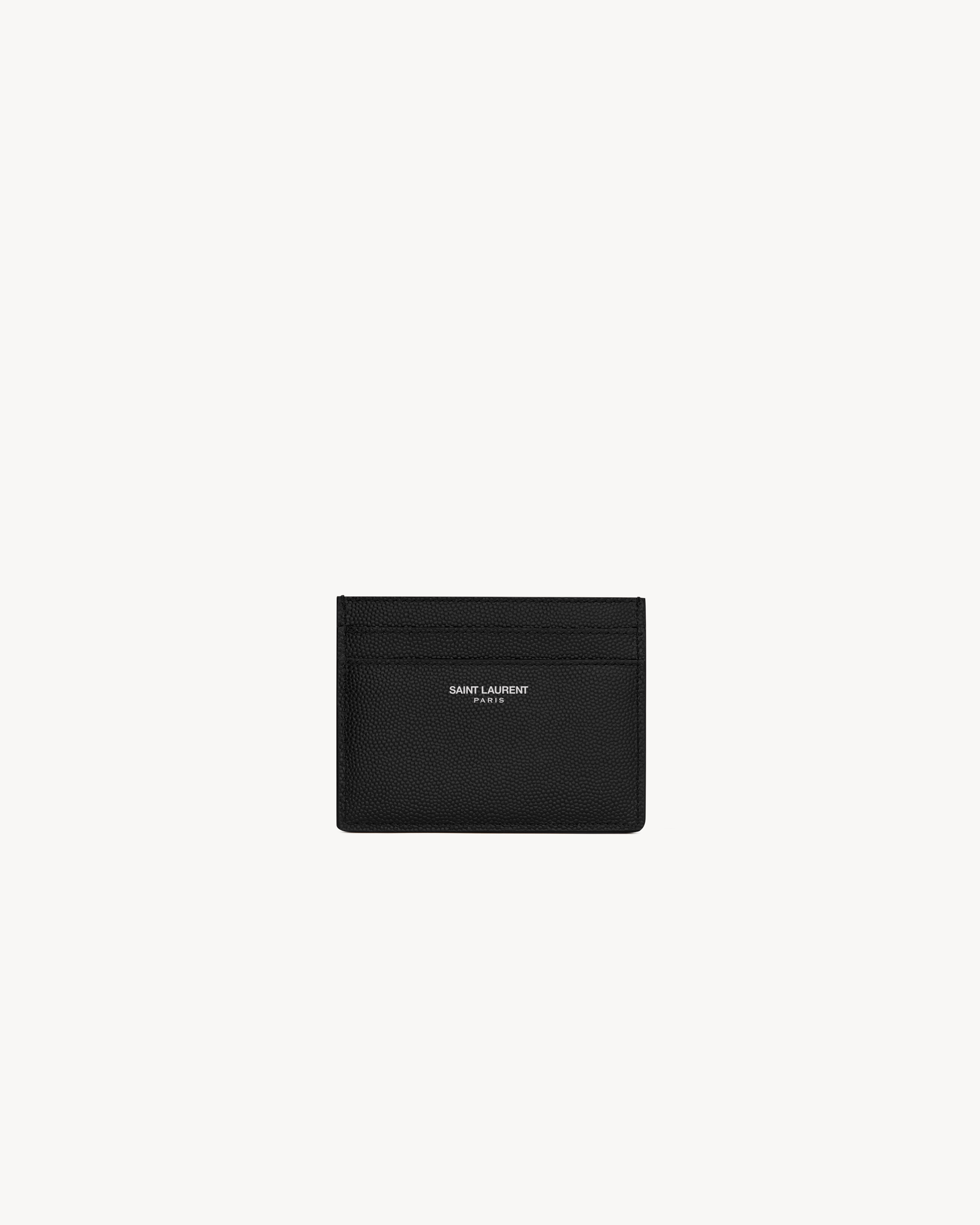 クラシック サンローラン カードケース（ブラック／グレインパウダー