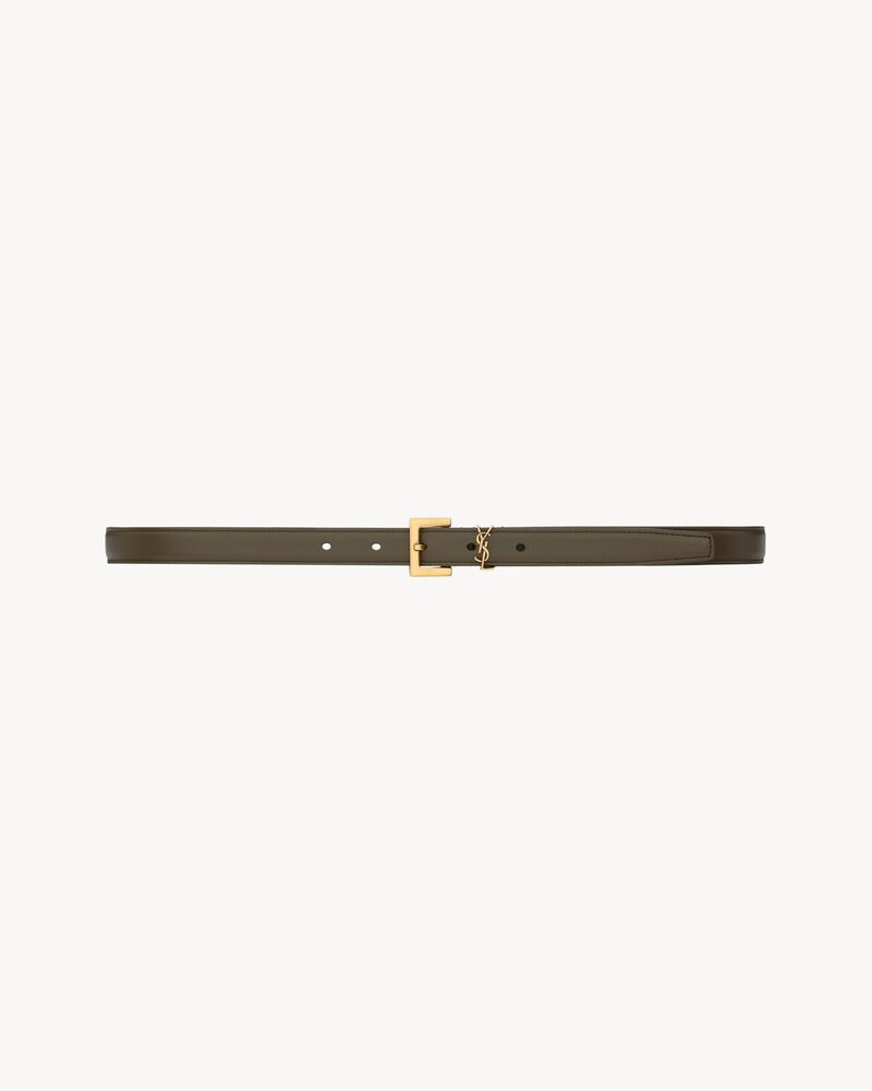 CASSANDRE thin belt in smooth leather in Black | Saint Laurent