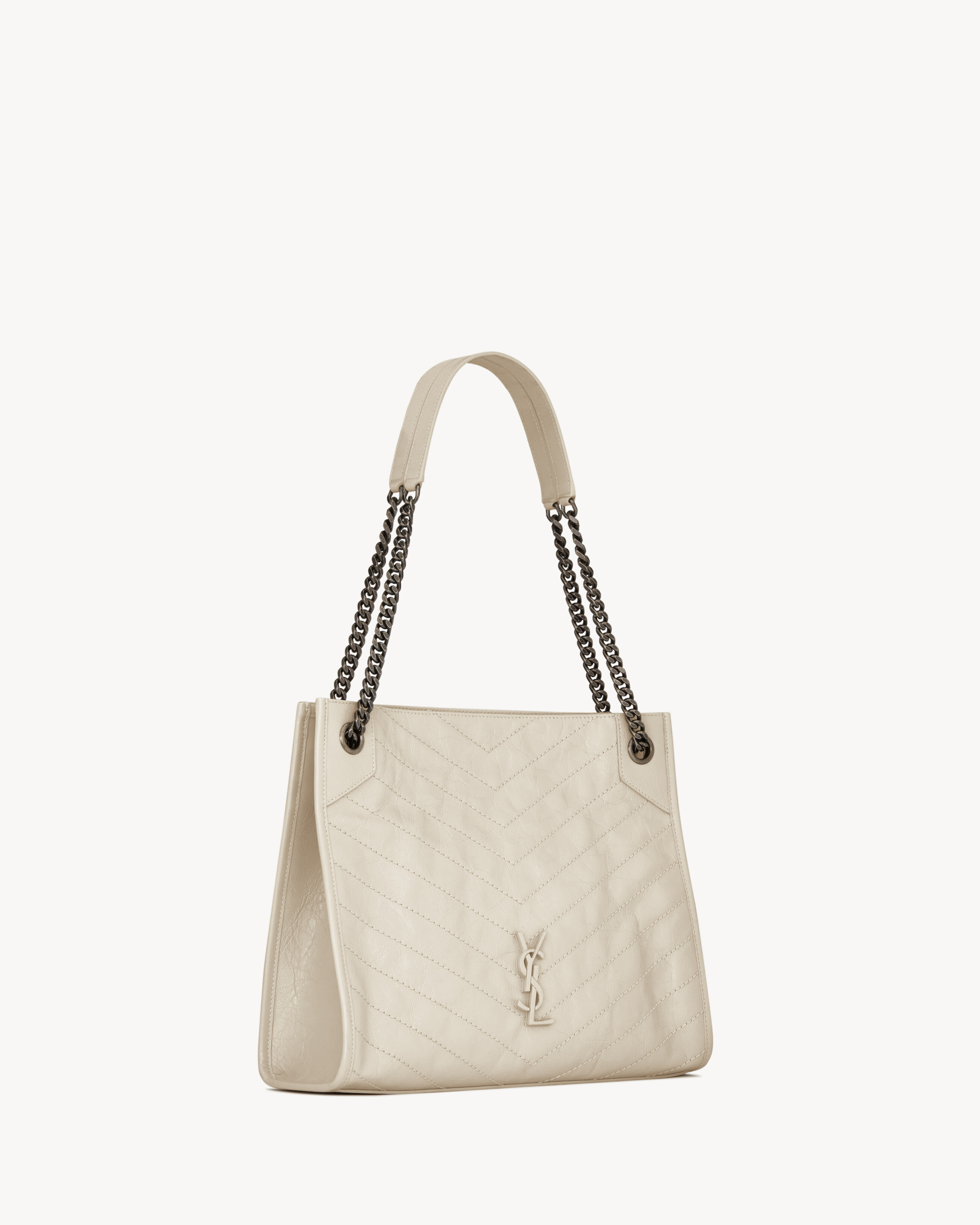 ニキ ショッピングバッグ（ヴィンテージレザー） ホワイト | Saint