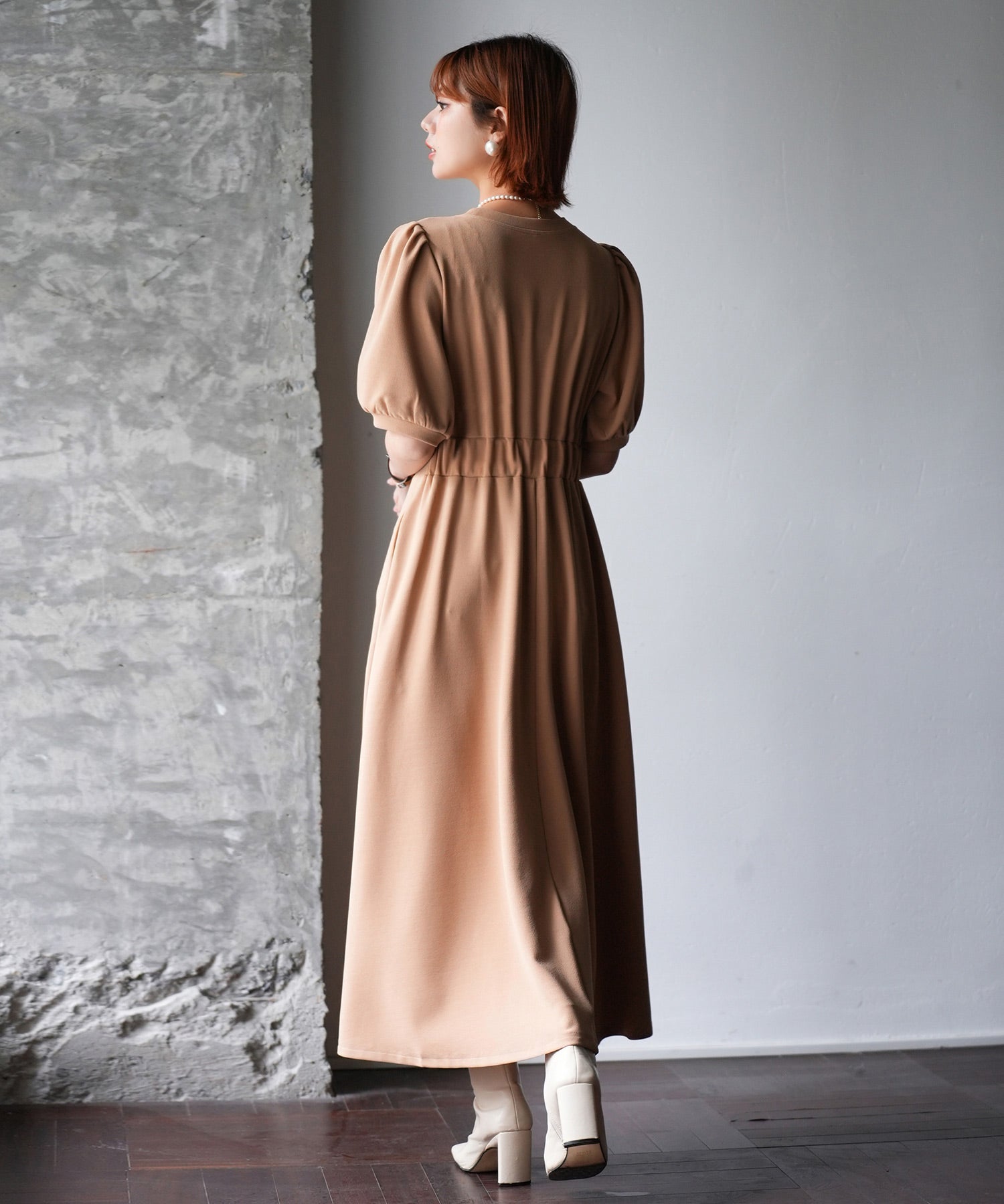 楽ちんカットソーロングワンピースsdp0086 ベージュ – [公式]SAISON DE