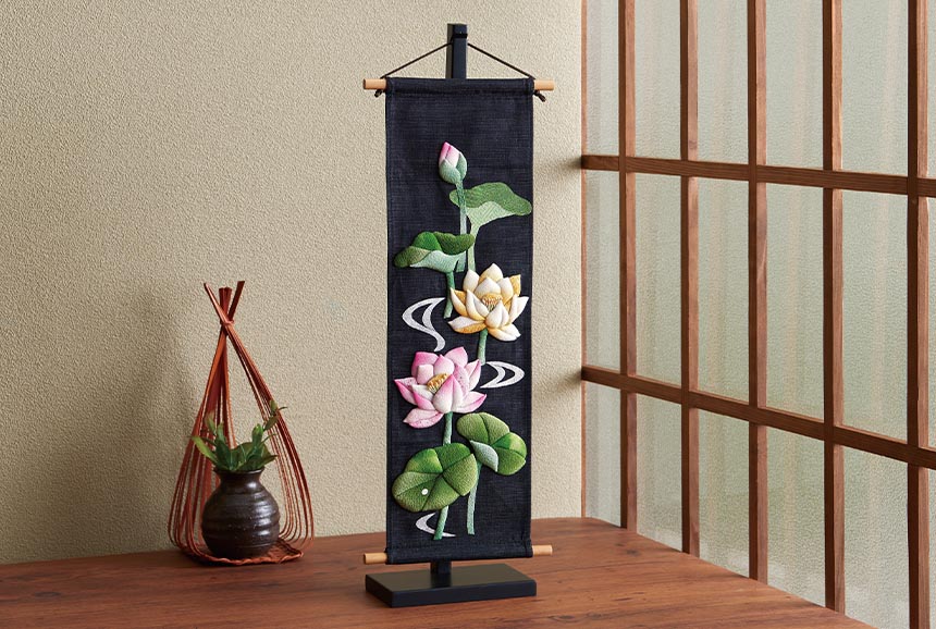 ロングタペストリー・清風の蓮｜株式会社さくらほりきり
