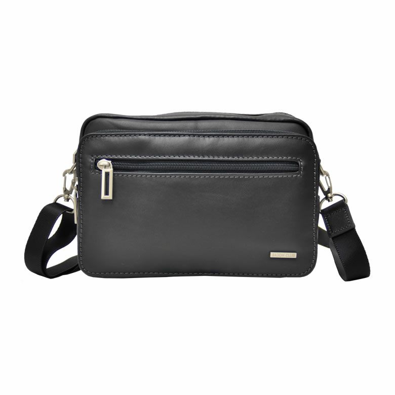 ショルダーバッグ 斜めがけ レザー 革 本革 横型 2way 男性 SAXON CLUB