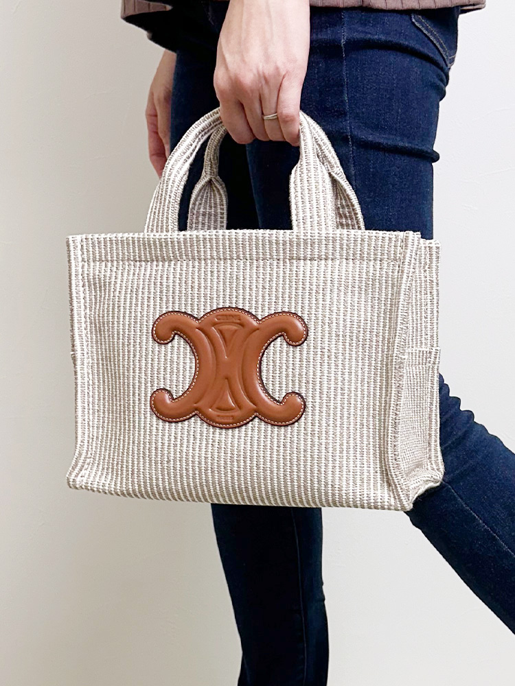 CELINE (セリーヌ) 2WAY ストライプ スモール カバ タイス