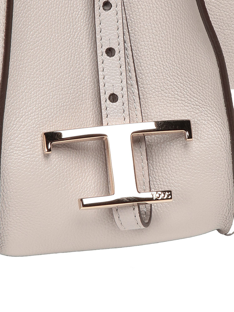 TOD'S (トッズ) ロゴ ポーチ付き レザー 2WAY ミニ ショッピング