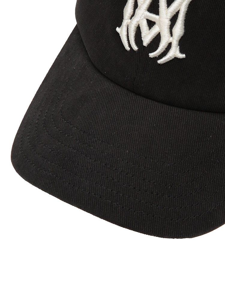 AMIRI (アミリ) ロゴ 刺繍 レザーバックル ベースボール キャップ MA