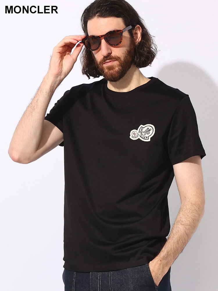 MONCLER (モンクレール) ダブルワッペン クルーネック 半袖 Tシャツ