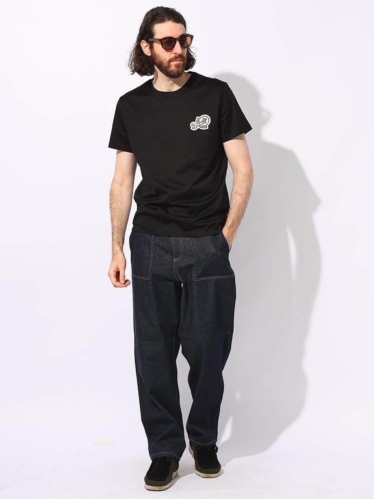 MONCLER (モンクレール) ダブルワッペン クルーネック 半袖 Tシャツ