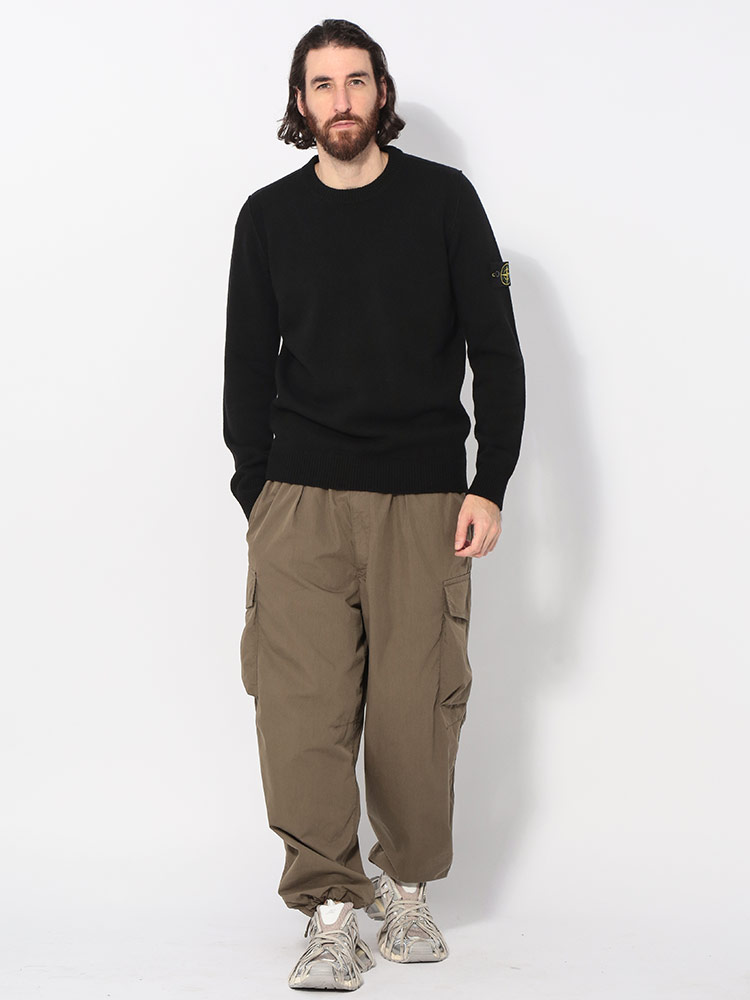 STONE ISLAND (ストーンアイランド) 袖ロゴ クルーネック 長袖 ニット