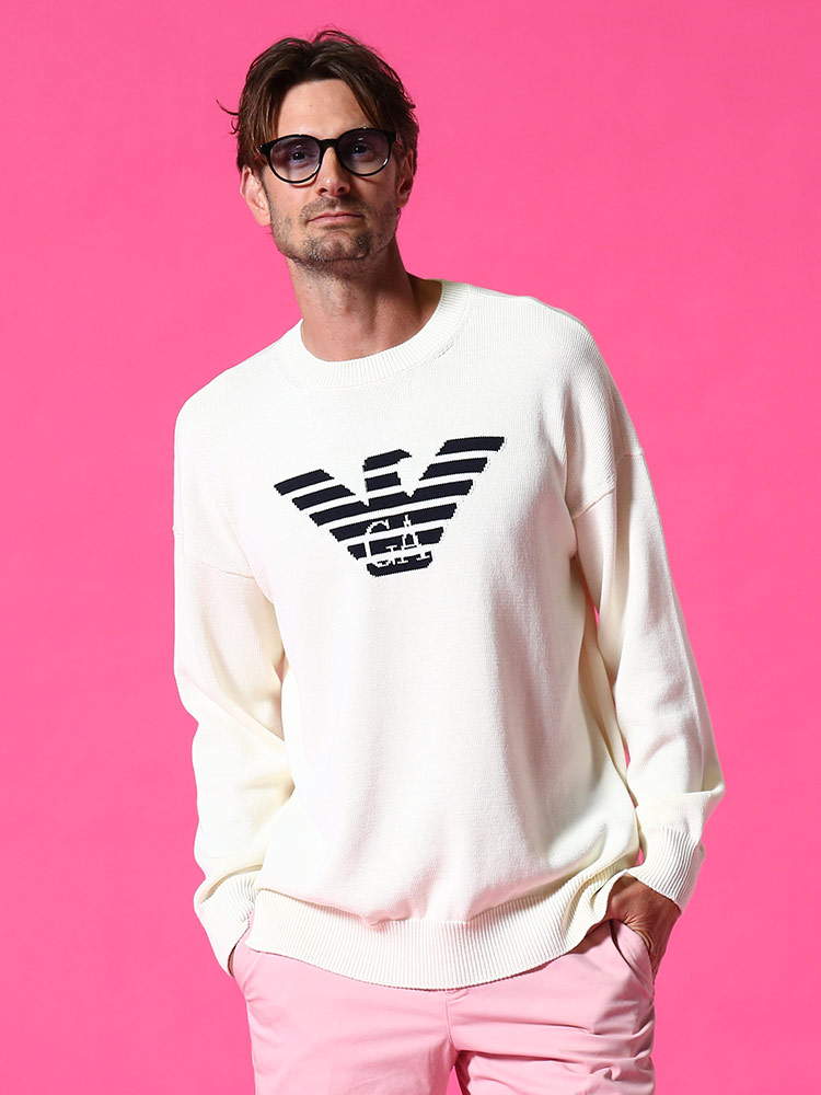 EMPORIO ARMANI (エンポリオアルマーニ) イーグルマーク クルーネック