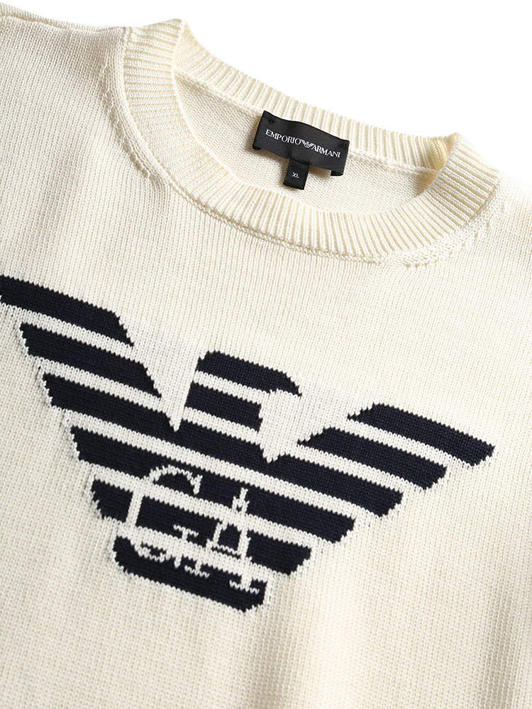 EMPORIO ARMANI (エンポリオアルマーニ) イーグルマーク クルーネック