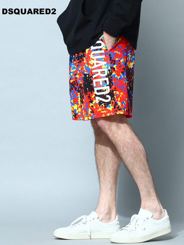 DSQUARED2 (ディースクエアード) 迷彩柄 ナイロン 水陸両用 ショーツ