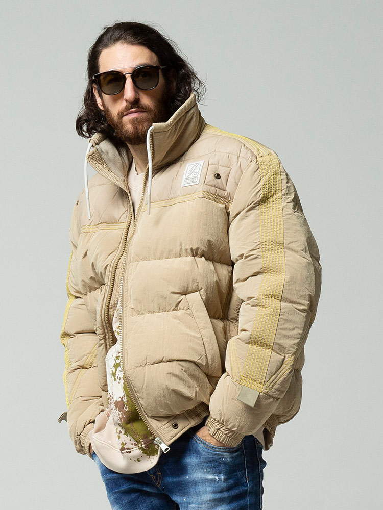 DIESEL ディーゼル 切り替え フルジップ スタンド 中綿 ジャケット