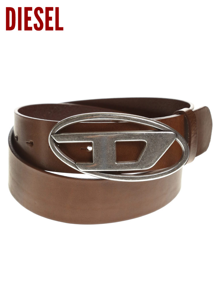 DIESEL (ディーゼル) Dロゴバックル レザー ベルト DSX08516PR666 85