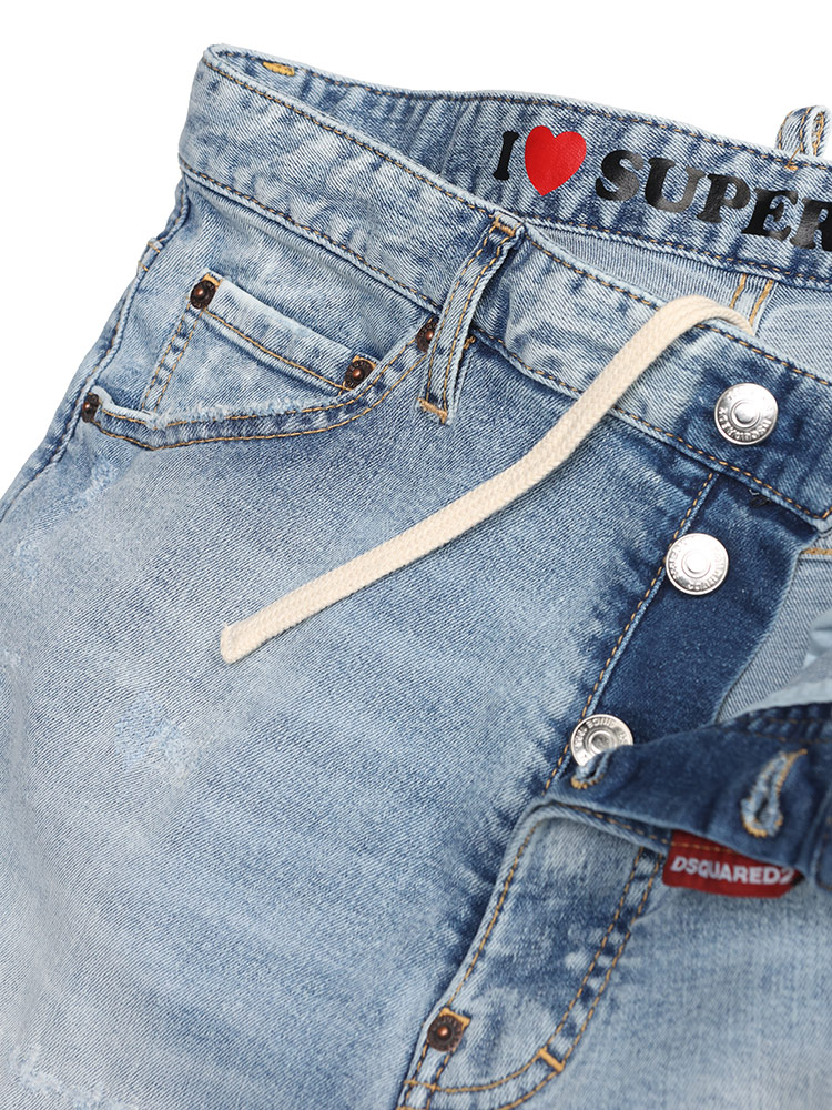 DSQUARED2 (ディースクエアード) ストレッチコットン リブ ダメージ