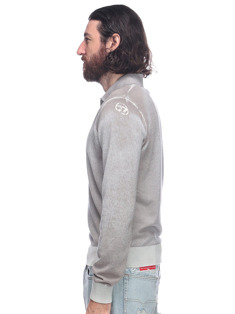 DIESEL (ディーゼル) ニット 長袖 スキッパーカラー セーター