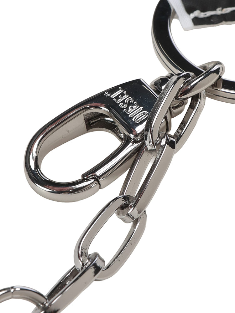 DIESEL (ディーゼル) ラインストーン オーバルDロゴ キーリング holy