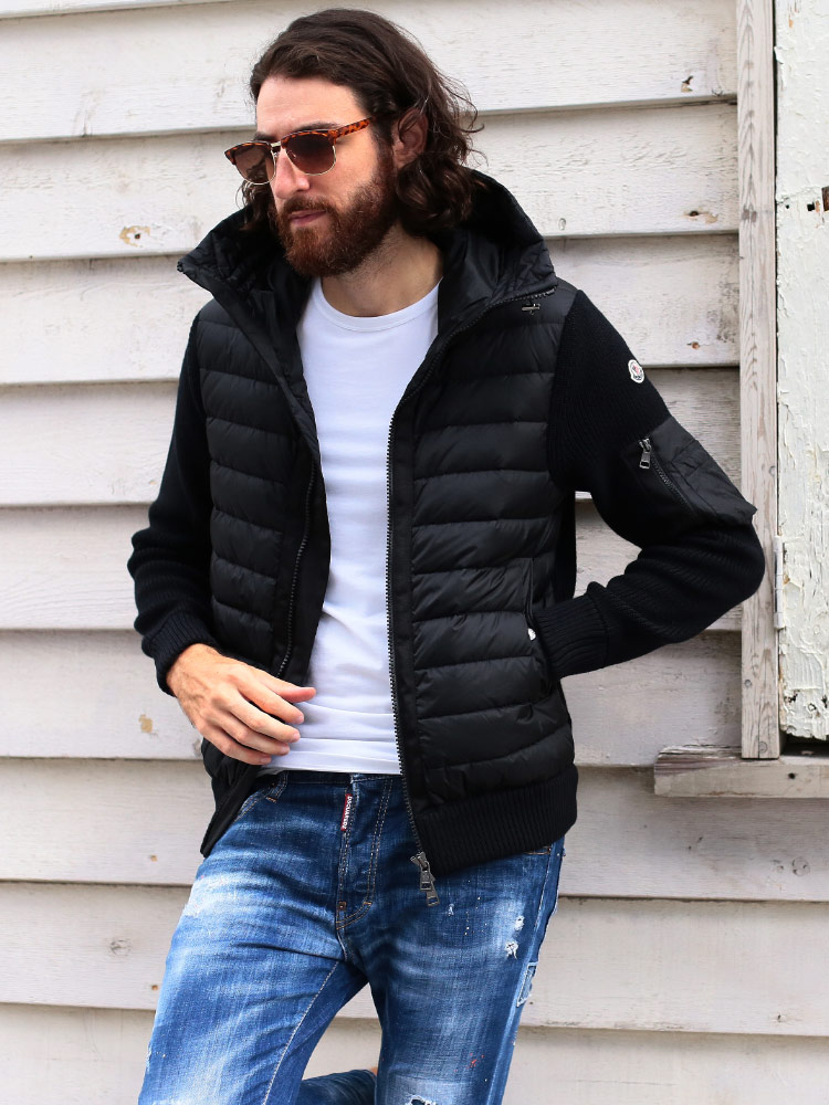 モンクレール メンズ ニットダウン MONCLER ダウンジャケット パーカー