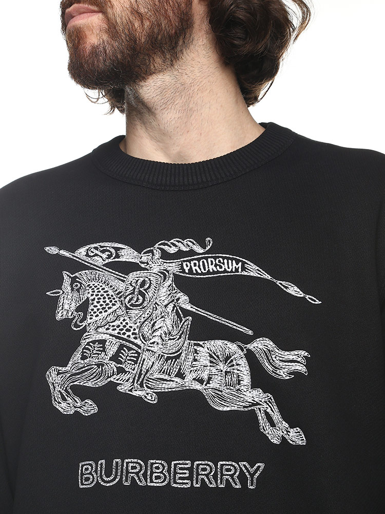 BURBERRY (バーバリー) エンブロイダリー EKD コットン スウェット