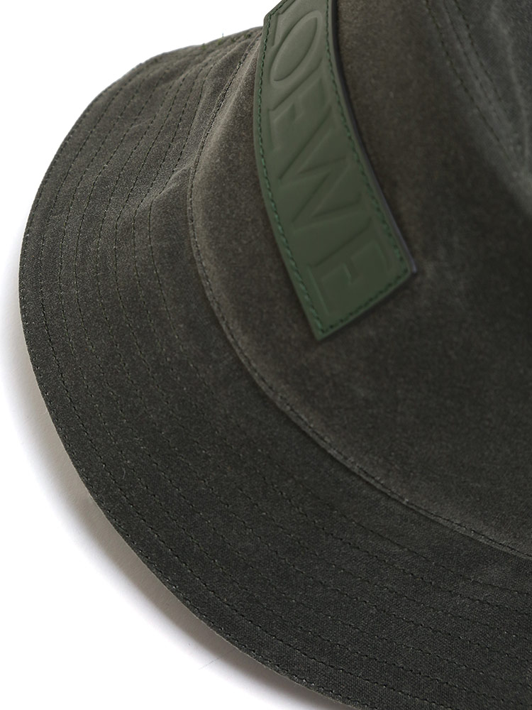 LOEWE (ロエベ) ワックスドキャンバス＆カーフ バケットハット WAXED