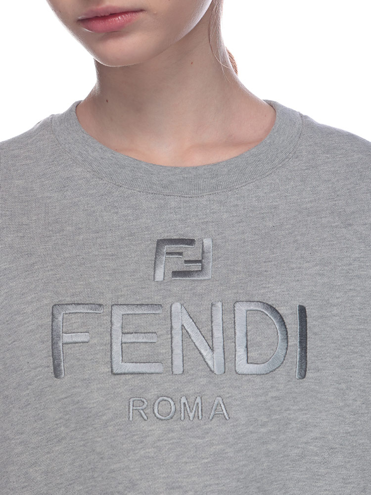 FENDI (フェンディ) ロゴ刺繍 クルーネック トレーナー FDLFS9648AT1O