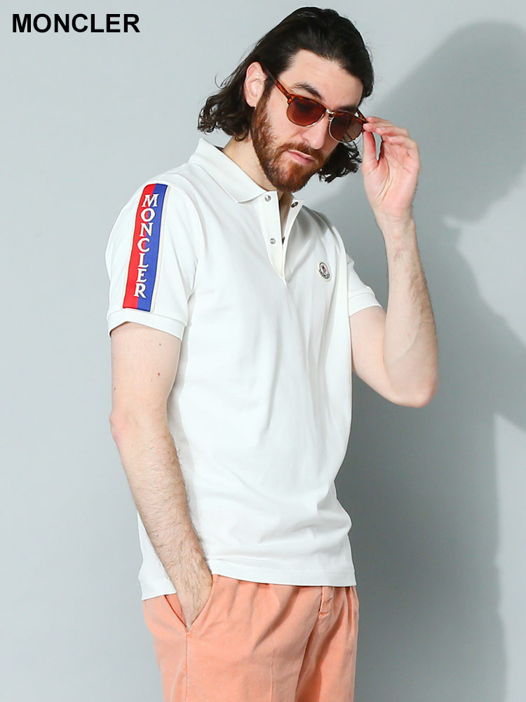 MONCLER (モンクレール) ロゴライン 半袖 ポロシャツ MC8A00020899UR