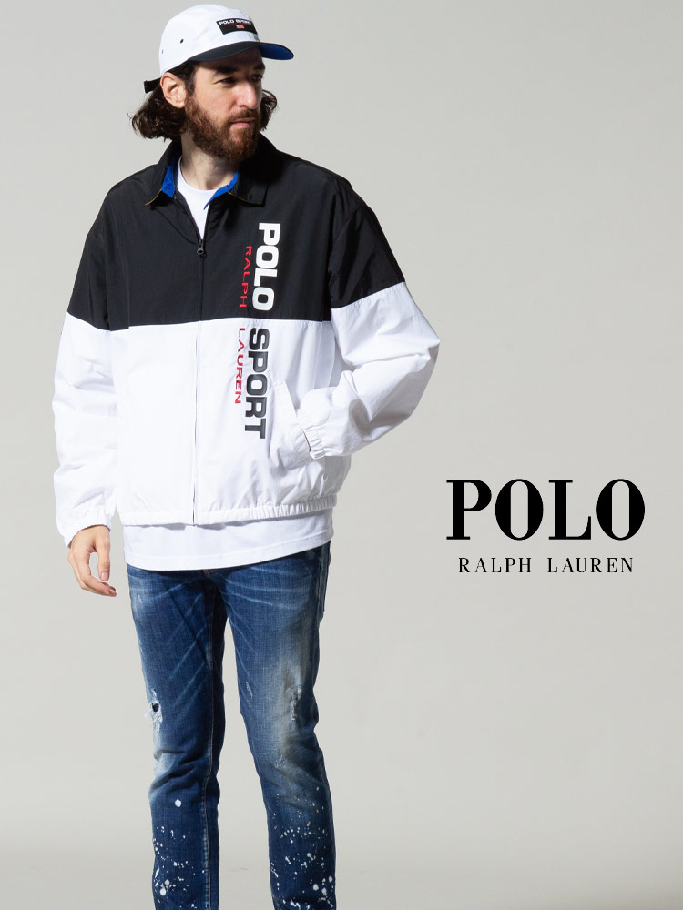 POLO SPORT (ポロスポーツ) ナイロン 切り替え フルジップ ブルゾン