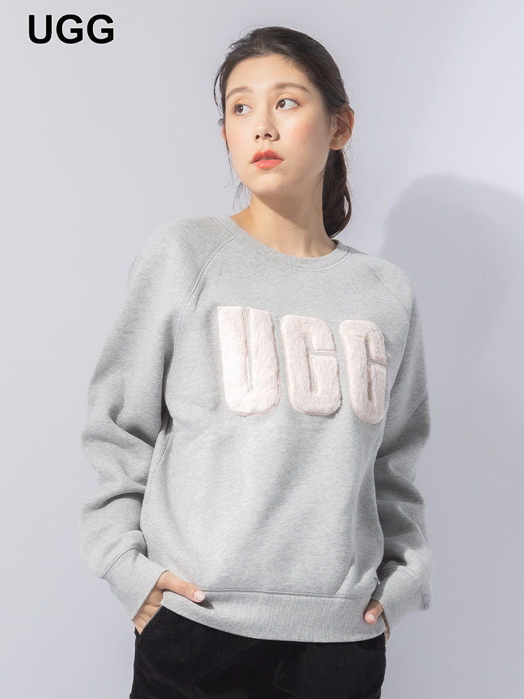 UGG Australia アグオーストラリア ファー ロゴ クルーネック