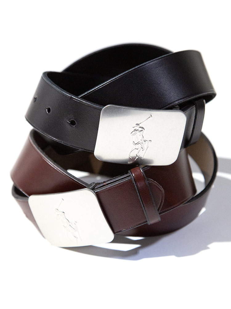 POLO RALPH LAUREN (ポロ ラルフローレン) ロゴプレート レザー ベルト