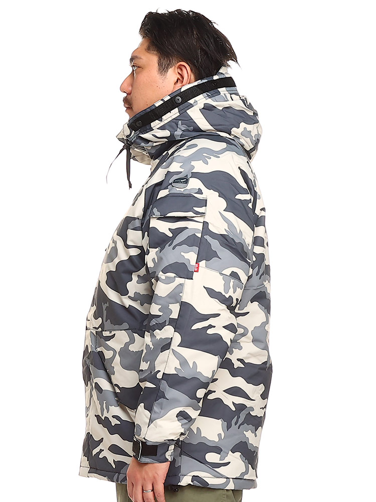 大きいサイズ メンズ South Play (サウスプレイ) 迷彩柄 裏フリース