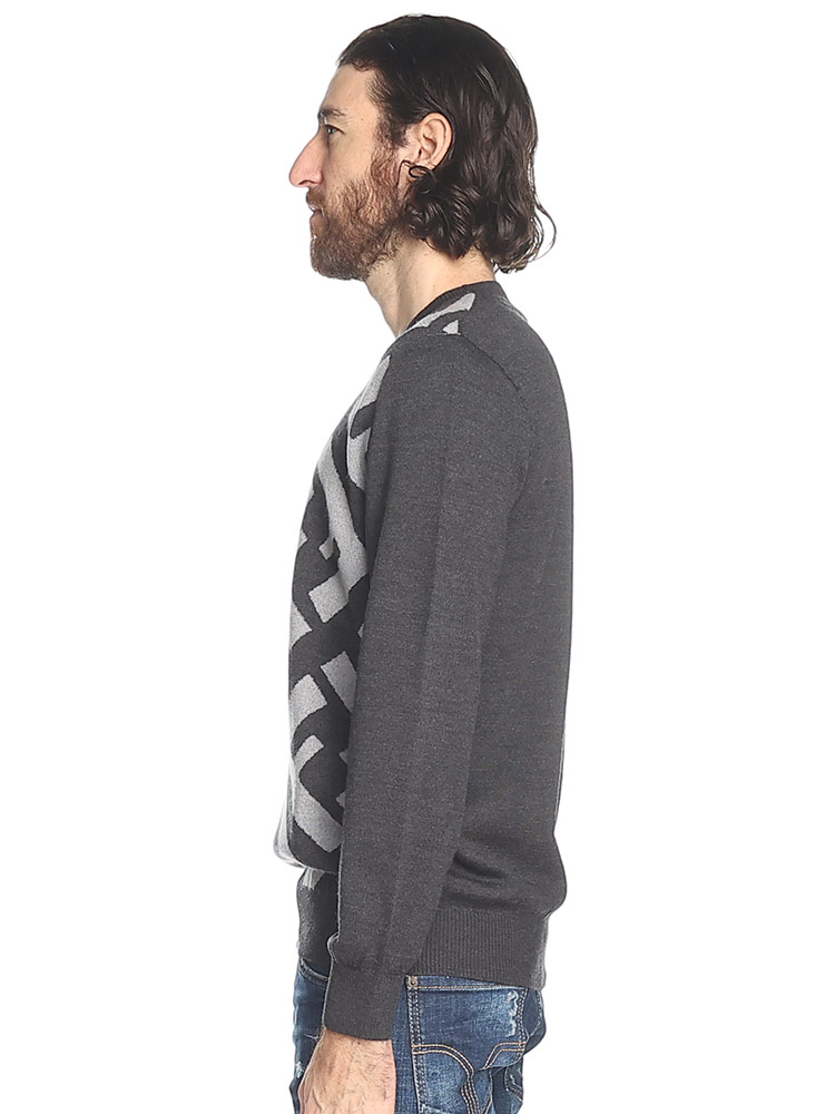 FENDI (フェンディ) FF柄 クルーネック ニット FDFZX091APJK ブランド