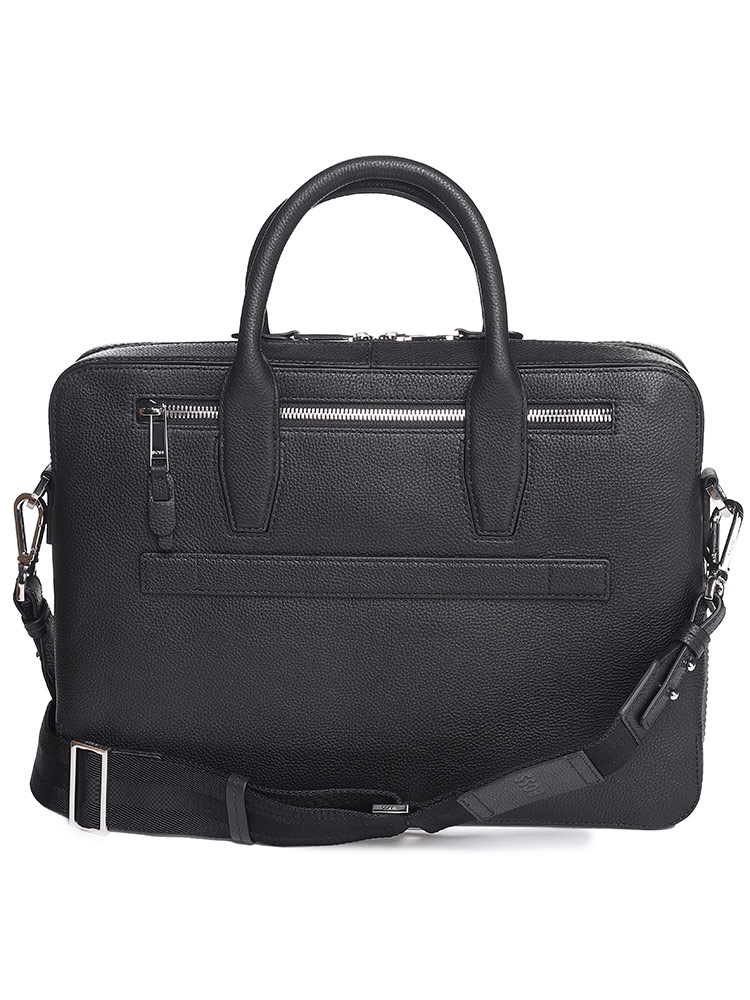 HUGO BOSS (ヒューゴボス) グレインレザー 2WAY ブリーフバッグ
