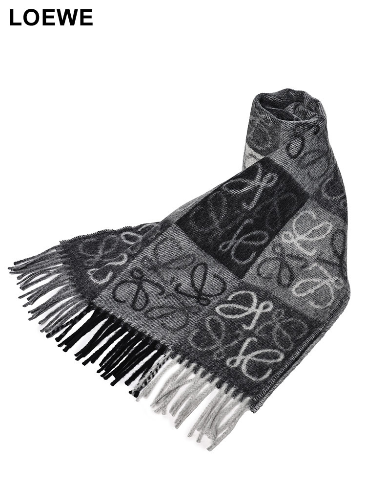 LOEWE (ロエベ) ウール＆カシミヤ アナグラム チェッカーボード