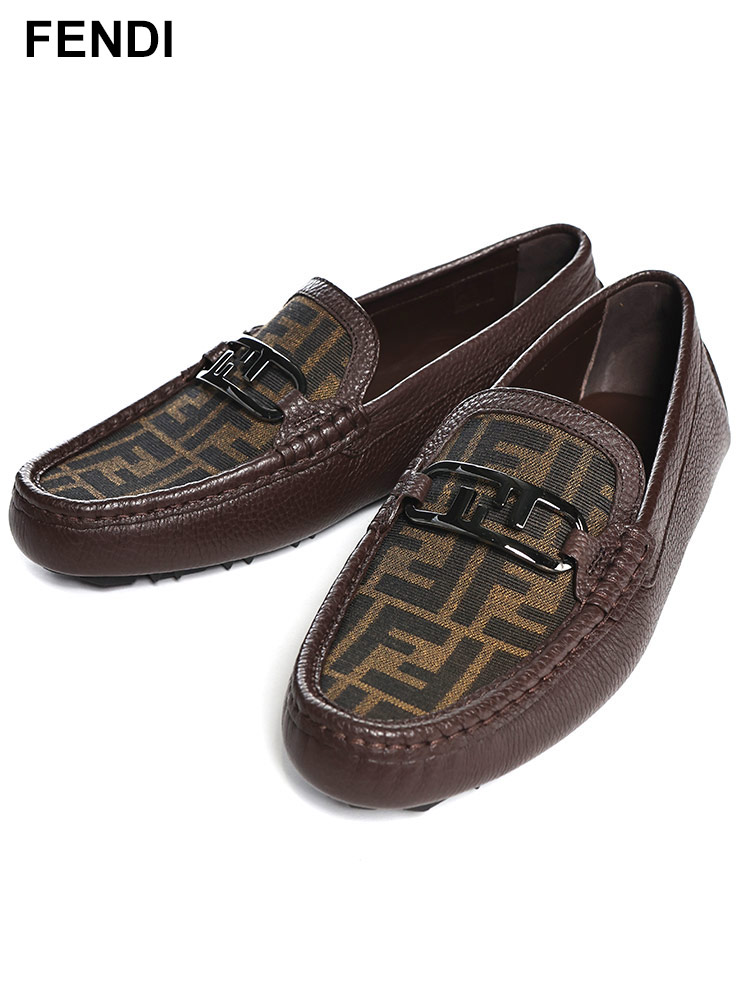 FENDI (フェンディ) レザー FFジャガード オーロック ドライビング