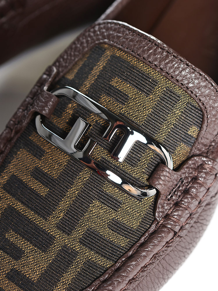 FENDI (フェンディ) レザー FFジャガード オーロック ドライビング
