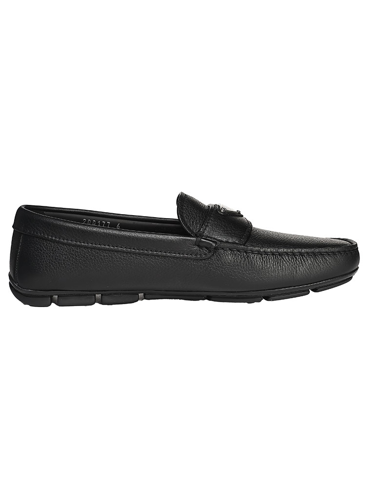 PRADA (プラダ) レザー トライアングルロゴ ドライビングシューズ