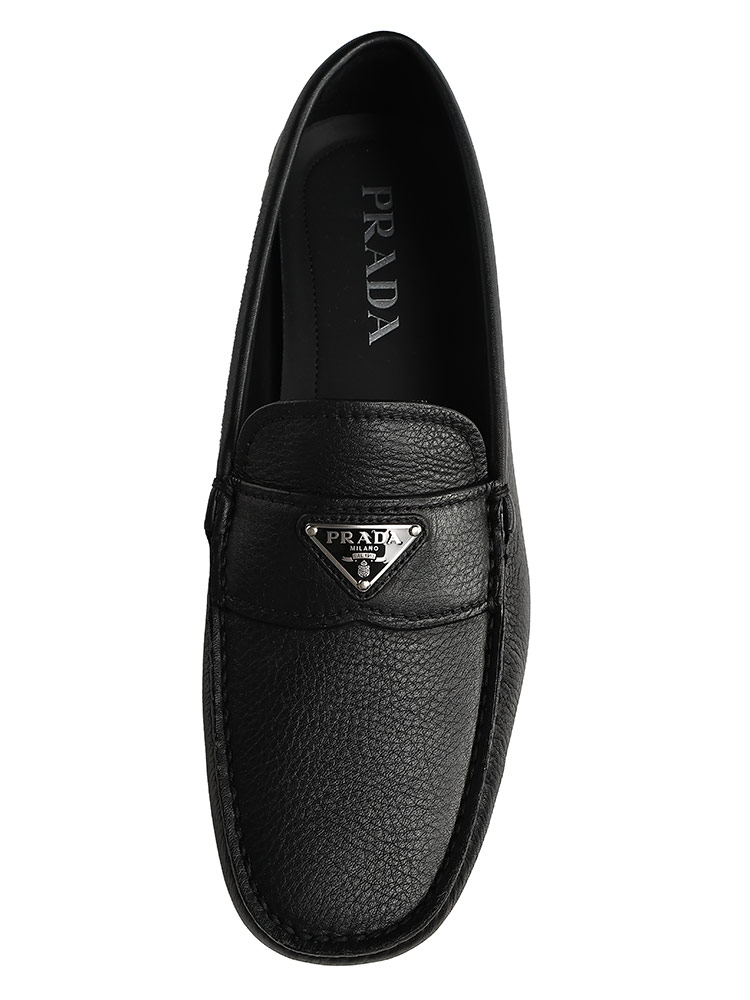 PRADA (プラダ) レザー トライアングルロゴ ドライビングシューズ