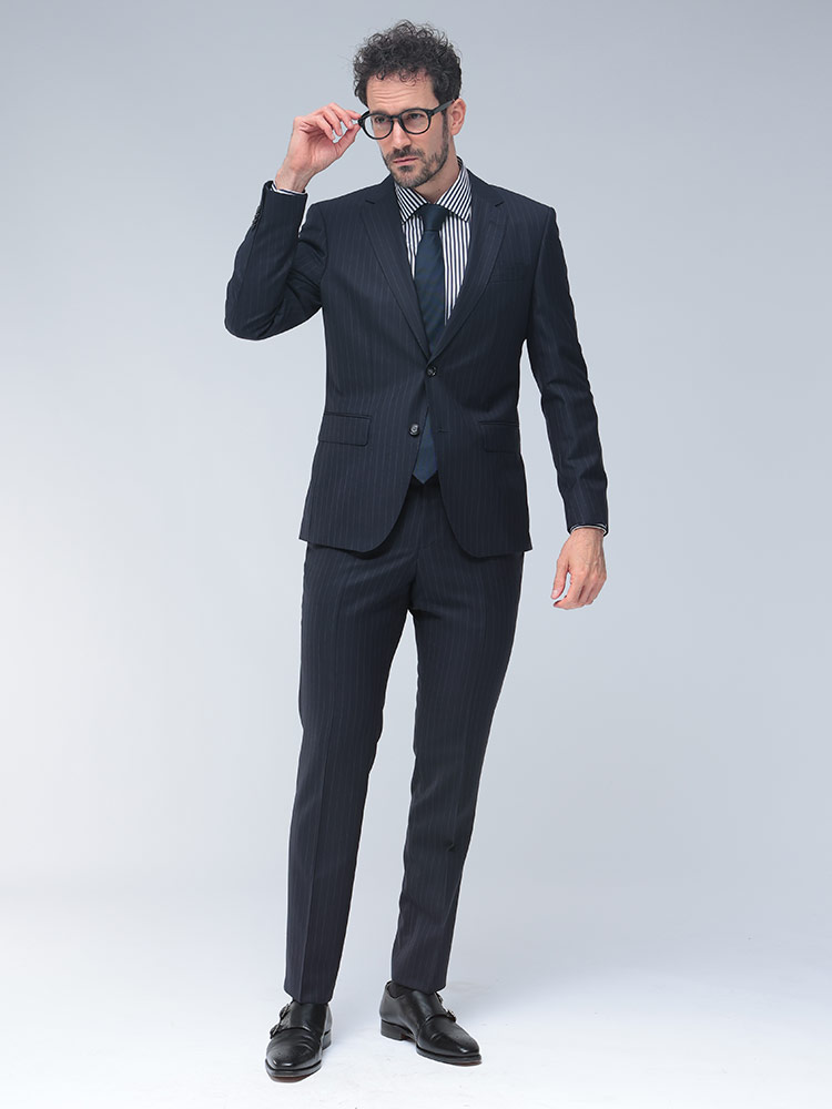 HUGO BOSS (ヒューゴボス) スリムフィット シングル二つ釦 ノータック