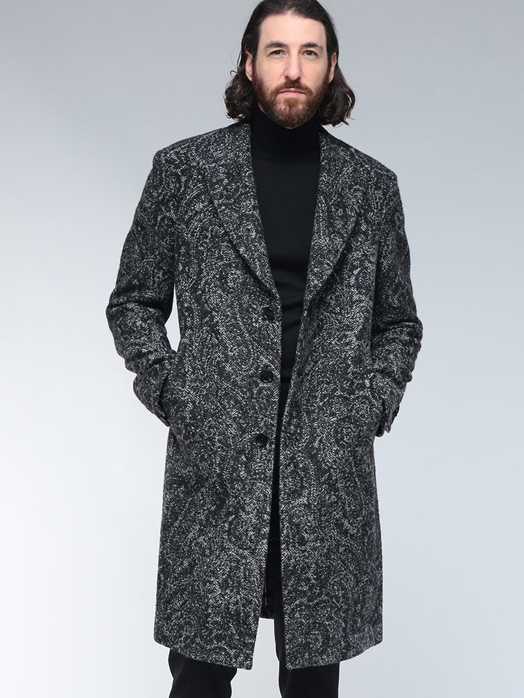 ETRO (エトロ) ペイズリージャガード シングル ロングコート