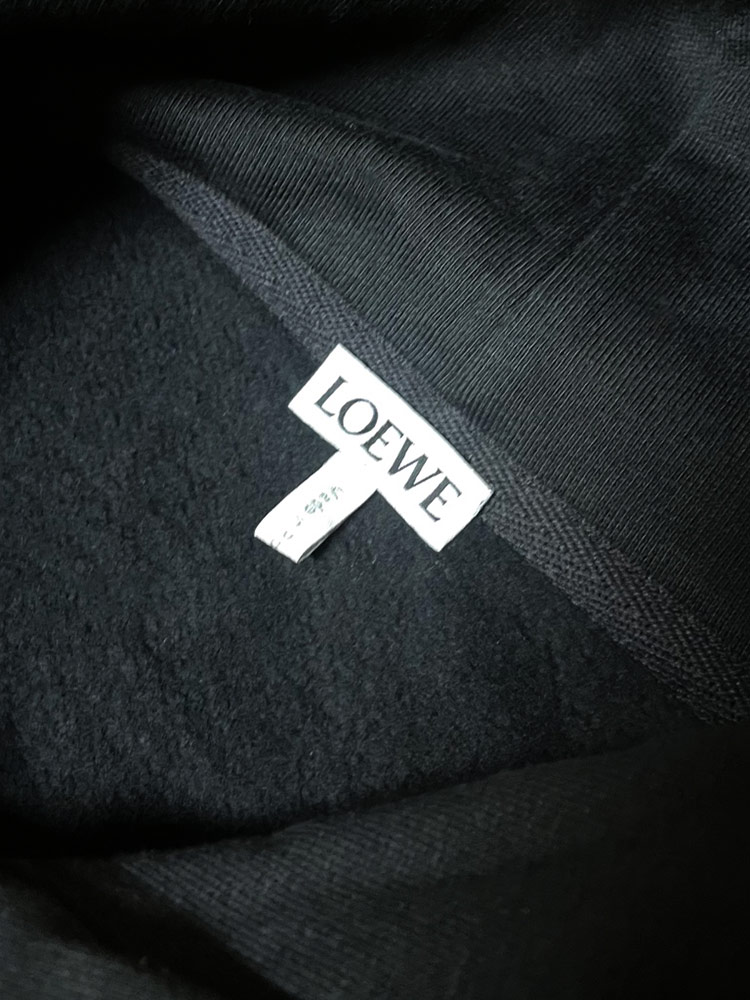 LOEWE (ロエベ) ウエストロゴ 裏起毛 プルオーバー クロップド