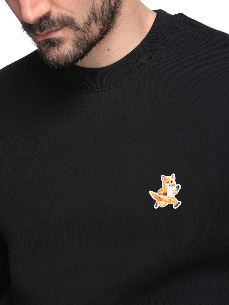 Maison Kitsune (メゾン キツネ) 裏起毛 フォックス刺繍 クルーネック